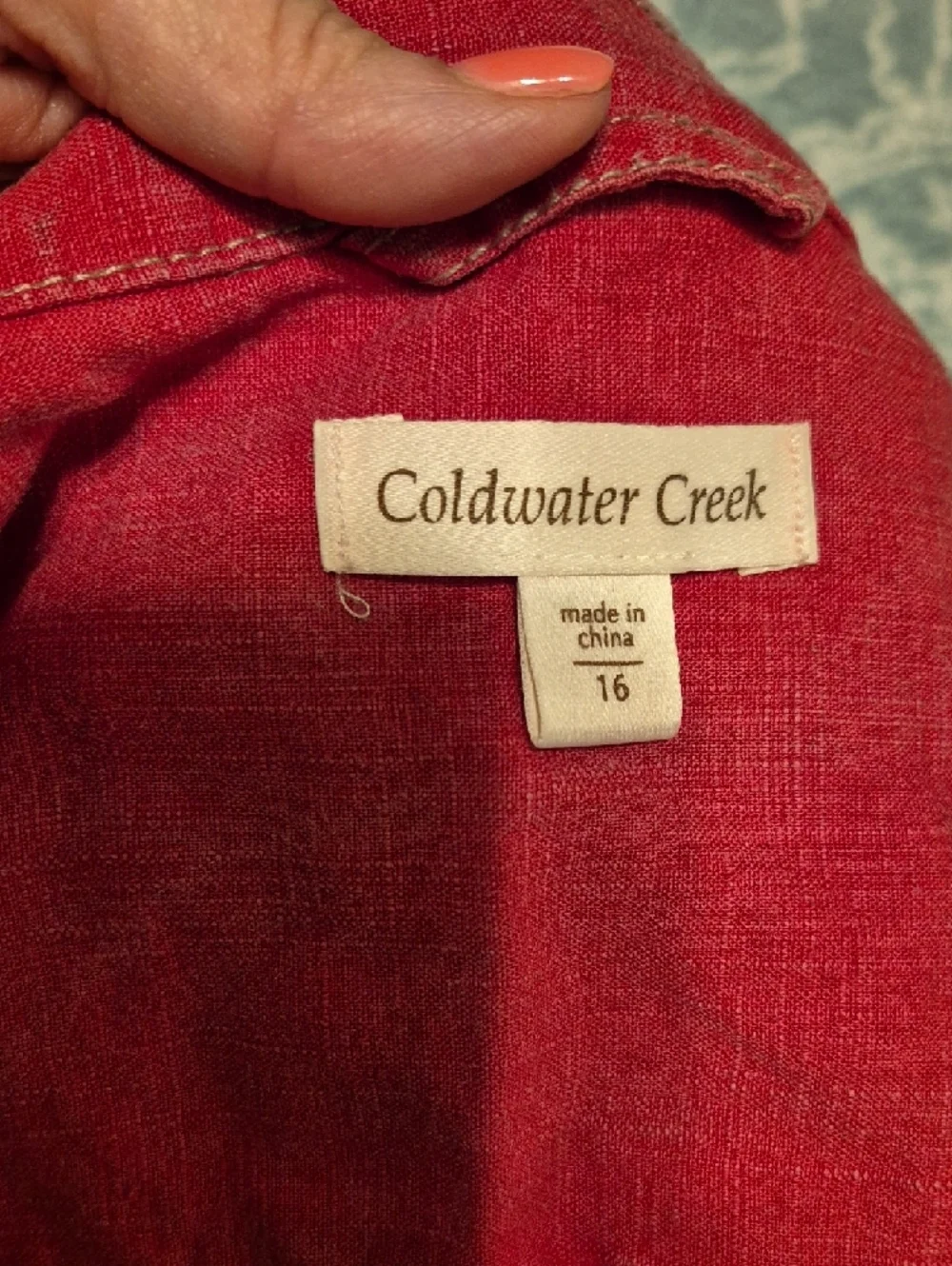 Coldwater Creek Red Jean Jacket - Picture 4 of 6